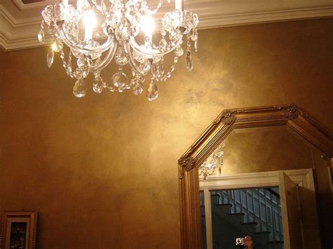 metallic gold interior wall paint